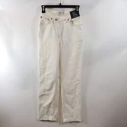 Abercrombie & Fitch Women Cream Jeans Sz 24 NWT
