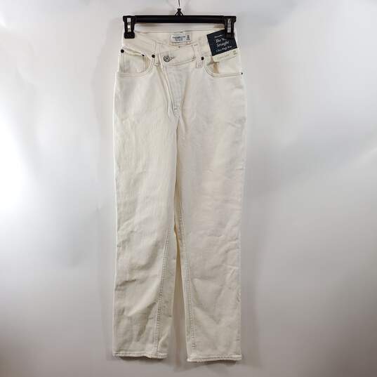 Abercrombie & Fitch Women Cream Jeans Sz 24 NWT image number 1