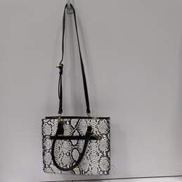 Aldo Black & White Snakeskin Pattern PU Handbag