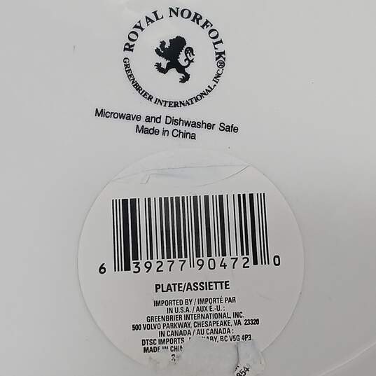 Bundle of 4 White & Gray Royal Norfolk Plates image number 4