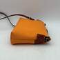 Dooney And Bourke Womens Orange Brown Leather Adjustable Strap Crossbody Purse image number 5