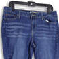 Womens Blue Denim Medium Wash 5 Pocket Design Skinny Leg Jeans Size 14 image number 3