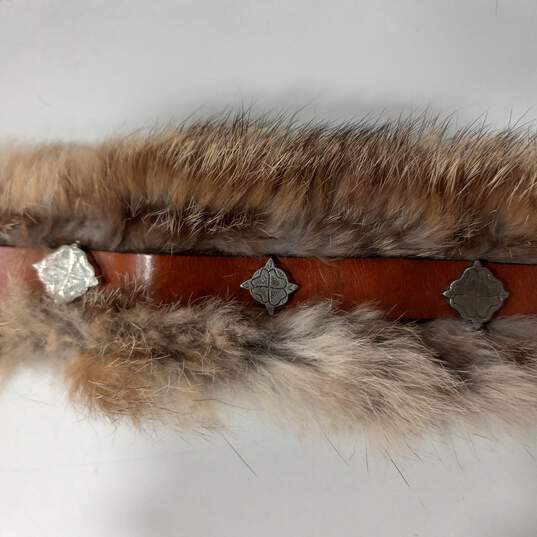 Leather & Fur Belt image number 4