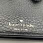 Kate Spade Womens Hayes Street Leila Black Leather Bow Zip Wristlet Wallet image number 4