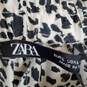 Zara Women White Leopard Print Split Skirt L NWT image number 3