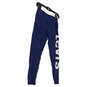 Womens Blue High Rise Elastic Waist Activewear Compression Leggings image number 2