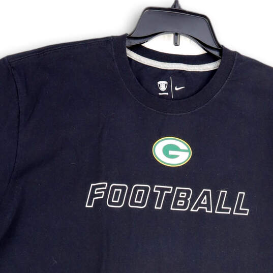 Mens Black NFL Equipment Green Bay Packers Pullover Football T-Shirt Sz XXL image number 4