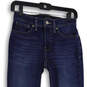 Womens Blue Denim Medium Wash 5 Pocket Design Skinny Leg Jeans Size 2/26 image number 3