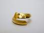 Unique 18K Yellow Gold Diamond Accent Geometric Bypass Ring 11.6g image number 1