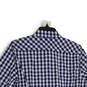 NWT Womens Blue White Gingham Collared Long Sleeve Button-Up Shirt Size 10 image number 4