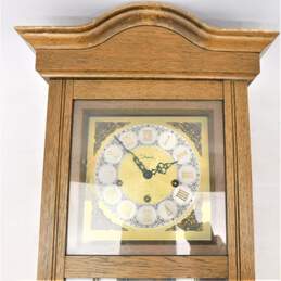Vintage Jauch Large Wood & Glass Wall Clock alternative image