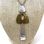 Designer Lucky Brand Two-Tone Adjustable Chain Stylish Pendant Necklace image number 2