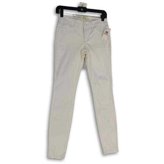 NWT Womens White Denim 5-Pocket Design Skinny Leg Jeans Size 26 image number 1