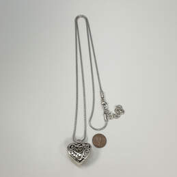 Designer Brighton Silver-Tone Heart Shape Pendant Necklace With Dust Bag alternative image