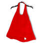 NWT Womens Red Halter Neck Keyhole Back Spaghetti Strap Mini Dress Size XS image number 1