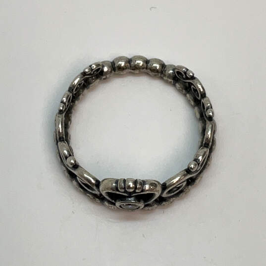 Designer Pandora S925 ALE Sterling Silver CZ Stone Princess Tiara Band Ring image number 3