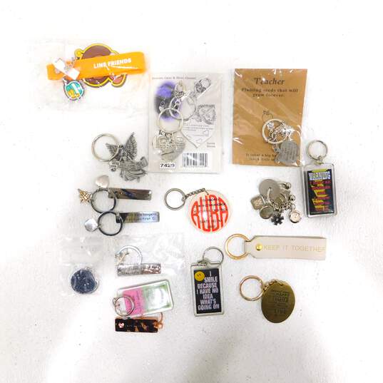 Assorted  Lot Of Inspirational Keychains image number 1