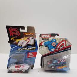 Hot Wheels Diecast Bundle Lot of 2 NIP Marvel Speed Racer