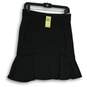 NWT Womens Black Stretch Flat Front Elastic Waist Pull-On A-Line Skirt Sz S image number 1