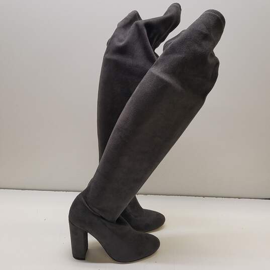 Renvy Suede Knee High Maya Boots Grey 5 image number 4
