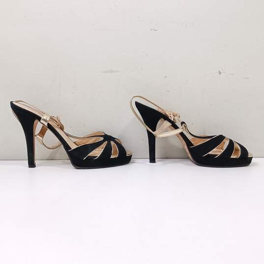 Kate Spade Women's Black And Gold Tone Heel Shoes Size 8.5 image number 2