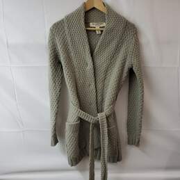 Wool Knit Front Snap Cardigan Sweater Women's M