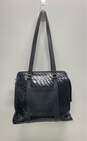 Stephane Kelian Paris Black Patent Woven Leather Tote Bag image number 1