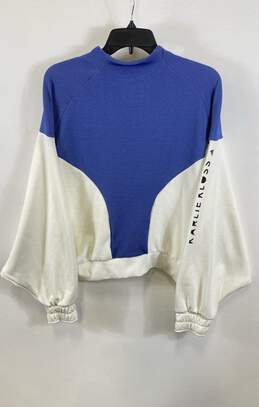 Adidas Womens Karlie Kloss Blue White Long Sleeve Full Zip Cover-Up Jacket Sz M alternative image
