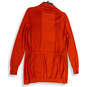 Womens Red Knitted Long Sleeve Stretch Open Front Cardigan Sweater Size M image number 2
