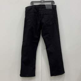 Mens Black Dark Wash 5-Pocket Design Denim Straight Jeans Size 36/30 alternative image