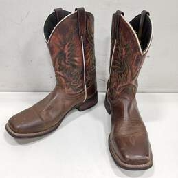 Laredo Embroidered Boots Leather Pull On Western Style Boots Size 11D