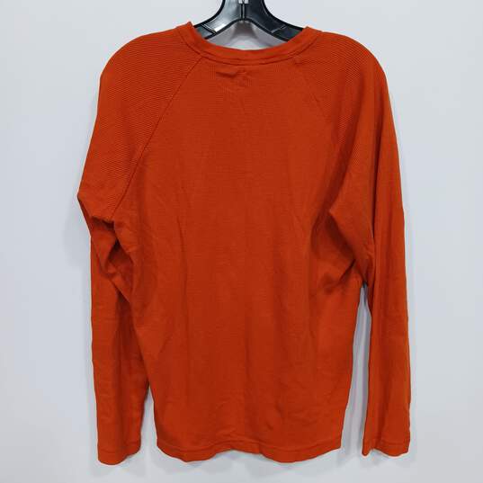 Columbia Orange Thermal Shirt Men's Size S image number 2