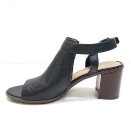 Franco Sarto Harlet Black Leather Mule Heels Shoes Size 6.5 M alternative image