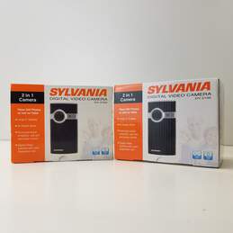 Set of 2 Sylvania DV-2100 Pocket Camcorders