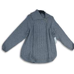 Croft & Barrow Womens Gray Long Sleeve Pullover Sweater Size 2X