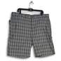 NWT Tommy Hilfiger Mens Gray Plaid Classic Fit Chino Shorts Size 38W image number 1