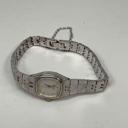 Designer Seiko Silver-Tone Square Dial Chain Strap Quartz Analog Wristwatch alternative image