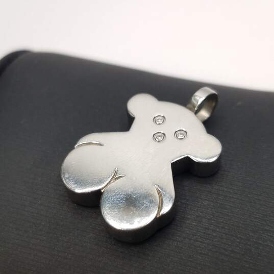 Tous Stainless Steel W/Diamonds Bear Charm 11.5g image number 2