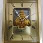 Howard Miller Gold Tone Gear Table Desk Clock Brass Carriage image number 6
