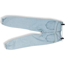 NWT Womens Blue Light Wash Distressed Pocket Denim Tapered Leg Jeans Size S alternative image