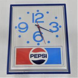 Vintage Pepsi  Electric Clock Lighted Advertising Sign