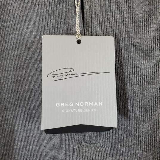 Greg Norman Men's Gray Henley Sweater SZ L NWT image number 5