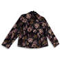 NWT Womens Multicolor Floral Notch Lapel Button Front Jacket Size P/XL image number 2
