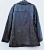 Kenneth Cole Black Leather Button Up Jacket Mens Size M image number 2