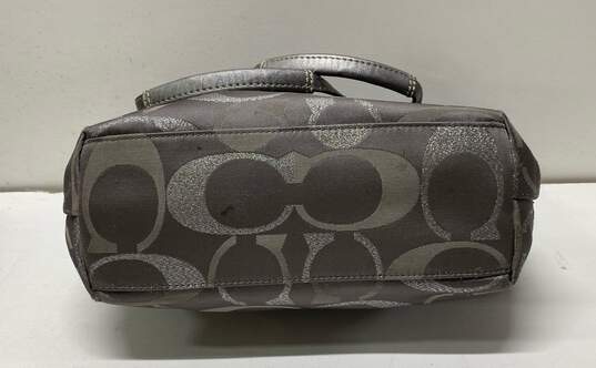COACH F20429 Gray Signature Sateen Tote Bag image number 5