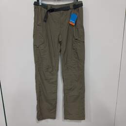 Colombia Men's Silver Ridge Olive Green Cargo Activewear Pants 34x36 NWT