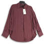 NWT Womens Purple Spread Collar Long Sleeve Button-Up Shirt Size Small image number 1
