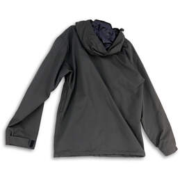 Womens Black Stretch Pockets Full-Zip Windbreaker Jacket Size Large alternative image