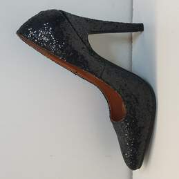 W3 by Whowhatwear Black Glitter Heels Size 6 alternative image