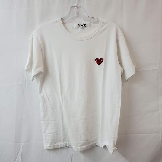 Comme des Garcons Play White Heart T-Shirt Size M image number 1